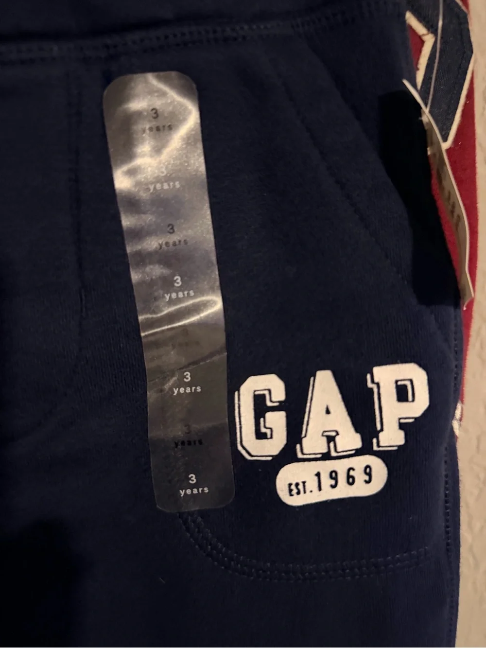 GAP Kids Fire Truck 2 Piece Hoodie Jogger Set Navy Red Size 3 Years NWT
